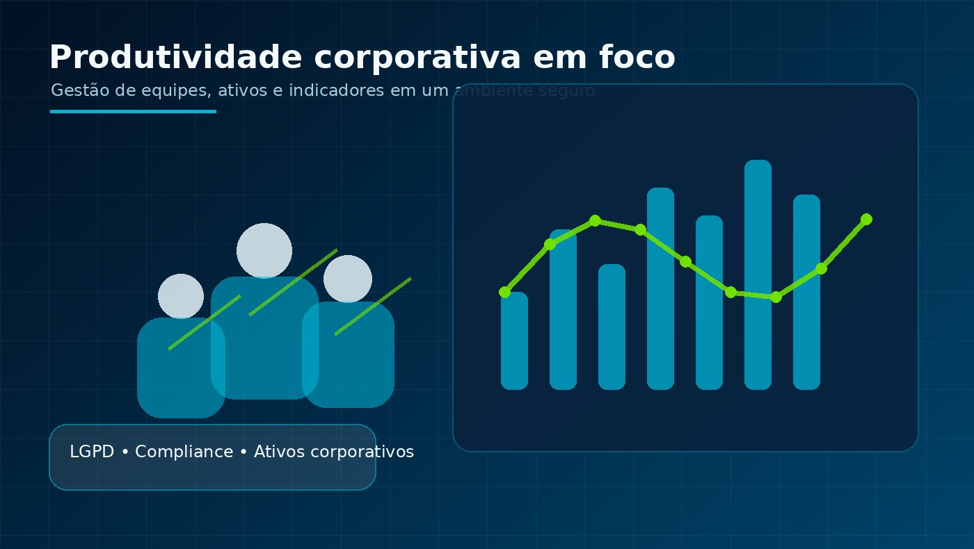 Gestores analisando indicadores de produtividade